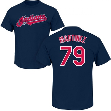 Youth Cleveland Guardians Angel Martinez ＃79 Roster Name & Number T-Shirt - Navy