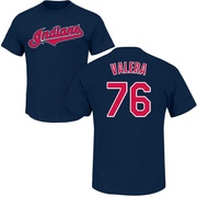 Youth Cleveland Guardians George Valera ＃76 Roster Name & Number T-Shirt - Navy