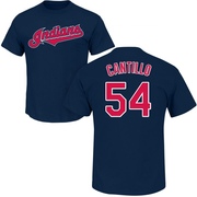 Youth Cleveland Guardians Joey Cantillo ＃54 Roster Name & Number T-Shirt - Navy