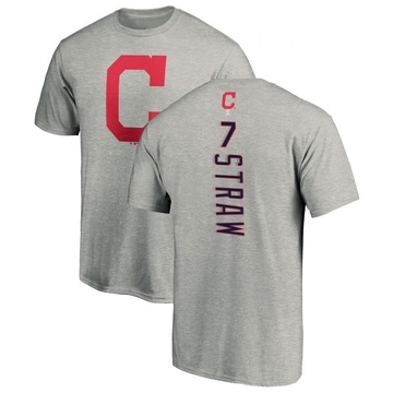 Youth Cleveland Guardians Myles Straw ＃7 Backer T-Shirt Ash