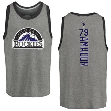 Youth Colorado Rockies Adael Amador ＃79 Backer Tank Top Ash