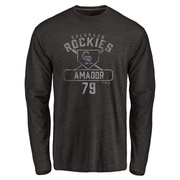 Youth Colorado Rockies Adael Amador ＃79 Base Runner Long Sleeve T-Shirt - Black