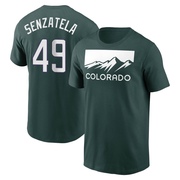 Youth Colorado Rockies Antonio Senzatela ＃49 2022 City Connect Name & Number T-Shirt - Green