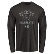 Youth Colorado Rockies Lucas Gilbreath ＃58 Base Runner Long Sleeve T-Shirt - Black