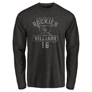 Youth Colorado Rockies Sam Hilliard ＃16 Base Runner Long Sleeve T-Shirt - Black