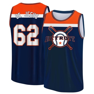 Youth Detroit Tigers Angel De Jesus ＃62 Legend Baseball Tank Top - Navy/Orange