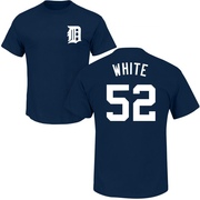 Youth Detroit Tigers Brendan White ＃52 Roster Name & Number T-Shirt - Navy