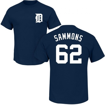 Youth Detroit Tigers Bryan Sammons ＃62 Roster Name & Number T-Shirt - Navy