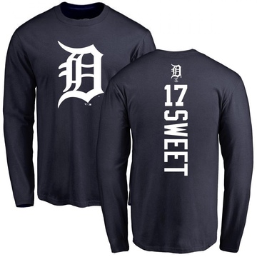 Youth Detroit Tigers Devin Sweet ＃17 Backer Long Sleeve T-Shirt - Navy