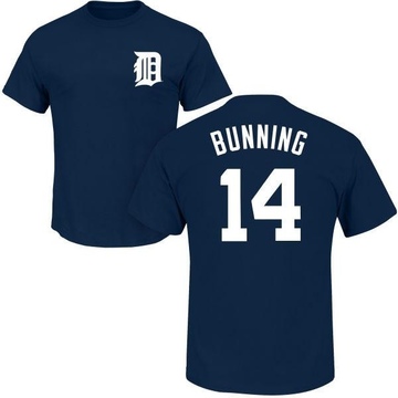 Youth Detroit Tigers Jim Bunning ＃14 Roster Name & Number T-Shirt - Navy