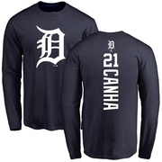 Youth Detroit Tigers Mark Canha ＃21 Backer Long Sleeve T-Shirt - Navy