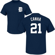 Youth Detroit Tigers Mark Canha ＃21 Roster Name & Number T-Shirt - Navy