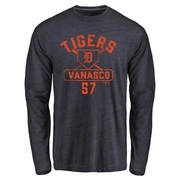 Youth Detroit Tigers Ricky Vanasco ＃57 Base Runner Long Sleeve T-Shirt - Navy