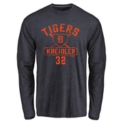 Youth Detroit Tigers Ryan Kreidler ＃32 Base Runner Long Sleeve T-Shirt - Navy