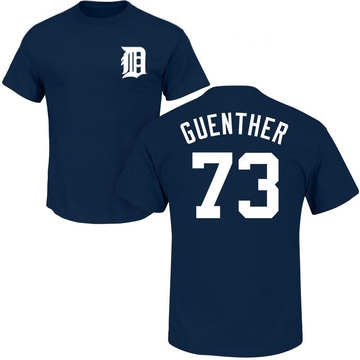 Youth Detroit Tigers Sean Guenther ＃73 Roster Name & Number T-Shirt - Navy