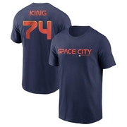 Youth Houston Astros Bryan King ＃74 2022 City Connect Name & Number T-Shirt - Navy