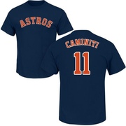 Youth Houston Astros Ken Caminiti ＃11 Roster Name & Number T-Shirt - Navy