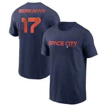 Youth Houston Astros Lance Berkman ＃17 2022 City Connect Name & Number T-Shirt - Navy
