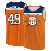 Youth Houston Astros Larry Dierker ＃49 Legend Baseball Tank Top - Orange/Navy