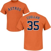 Youth Houston Astros Mike Cuellar ＃35 Roster Name & Number T-Shirt - Orange