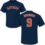 Youth Houston Astros Zach Dezenzo ＃9 Roster Name & Number T-Shirt - Navy