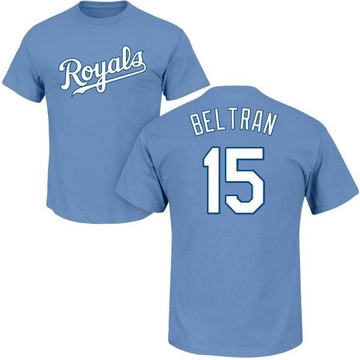 Youth Kansas City Royals Carlos Beltran ＃15 Roster Name & Number T-Shirt - Light Blue