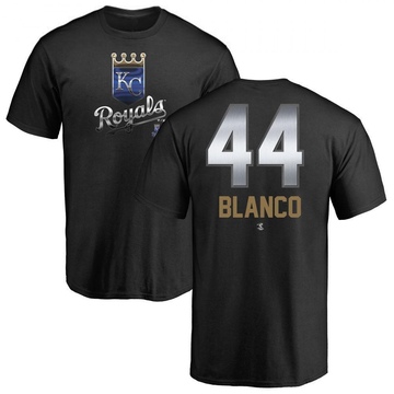 Youth Kansas City Royals Dairon Blanco ＃44 Midnight Mascot T-Shirt - Black