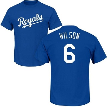 Youth Kansas City Royals Willie Wilson ＃6 Roster Name & Number T-Shirt - Royal