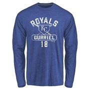 Youth Kansas City Royals Yuli Gurriel ＃18 Base Runner Long Sleeve T-Shirt - Royal