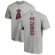 Youth Los Angeles Angels Guillo Zuniga ＃49 Backer T-Shirt Ash