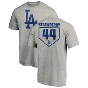 Youth Los Angeles Dodgers Darryl Strawberry ＃44 RBI T-Shirt Heathered - Gray