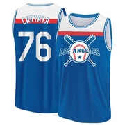 Youth Los Angeles Dodgers Diego Cartaya ＃76 Legend Baseball Tank Top - Royal/White