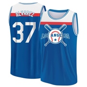 Youth Los Angeles Dodgers Eddy Alvarez ＃37 Legend Baseball Tank Top - Royal/White