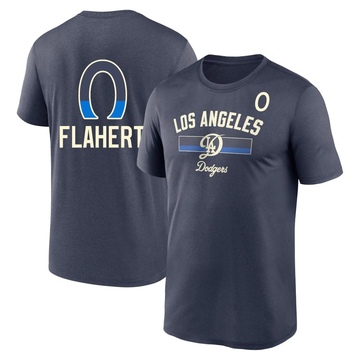 Youth Los Angeles Dodgers Jack Flaherty ＃0 Legend 2024 City Connect Performance Name & Number T-Shirt - Navy