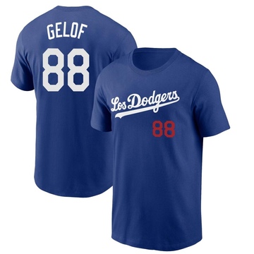 Youth Los Angeles Dodgers Jake Gelof ＃88 2022 City Connect Name & Number T-Shirt - Royal