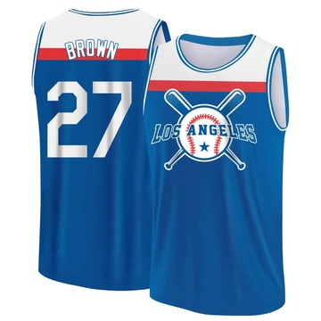 Youth Los Angeles Dodgers Kevin Brown ＃27 Legend Baseball Tank Top - Royal/White