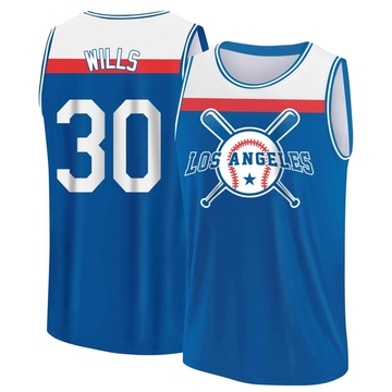 Youth Los Angeles Dodgers Maury Wills ＃30 Legend Baseball Tank Top - Royal/White