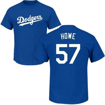 Youth Los Angeles Dodgers Steve Howe ＃57 Roster Name & Number T-Shirt - Royal