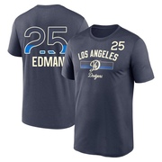 Youth Los Angeles Dodgers Tommy Edman ＃25 Legend 2024 City Connect Performance Name & Number T-Shirt - Navy