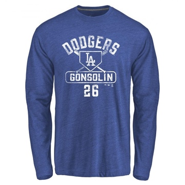 Youth Los Angeles Dodgers Tony Gonsolin ＃26 Base Runner Long Sleeve T-Shirt - Royal