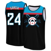 Youth Miami Marlins Avisail Garcia ＃24 Legend Baseball Tank Top - Black/Blue