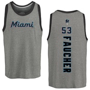 Youth Miami Marlins Calvin Faucher ＃53 Backer Tank Top Ash