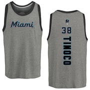 Youth Miami Marlins Jesus Tinoco ＃38 Backer Tank Top Ash