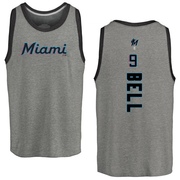 Youth Miami Marlins Josh Bell ＃9 Backer Tank Top Ash