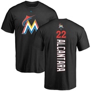 Youth Miami Marlins Sandy Alcantara ＃22 Backer T-Shirt - Black