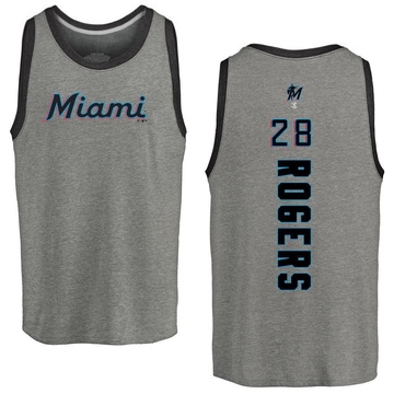 Youth Miami Marlins Trevor Rogers ＃28 Backer Tank Top Ash