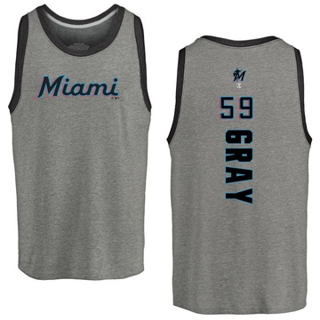 Youth Miami Marlins Tristan Gray ＃59 Backer Tank Top Ash