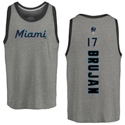 Youth Miami Marlins Vidal Brujan ＃17 Backer Tank Top Ash