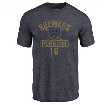 Youth Milwaukee Brewers Blake Perkins ＃16 Base Runner T-Shirt - Navy