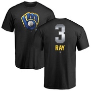 Youth Milwaukee Brewers Corey Ray ＃3 Midnight Mascot T-Shirt - Black